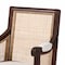 Bali & Pari Desmond Traditional French Beige Fabric and Dark Brown Finished Wood Accent Chair 238-13339-ZORO - alternate 2